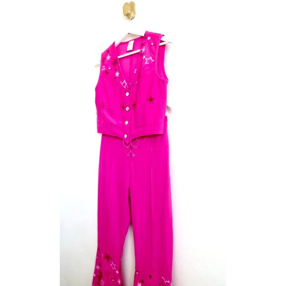 Spirit Halloween Barbie Movie Cowgirl Outfit Costume Hot Pink Adult SZ S - Picture 5 of 9